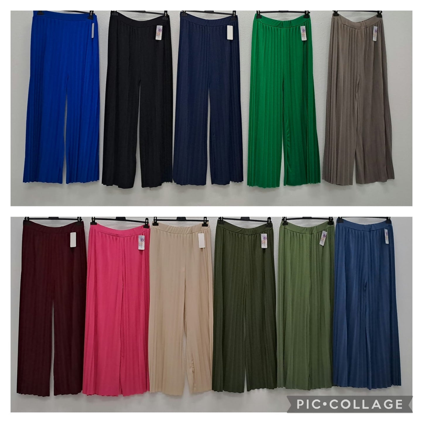 Pleated trousers one size