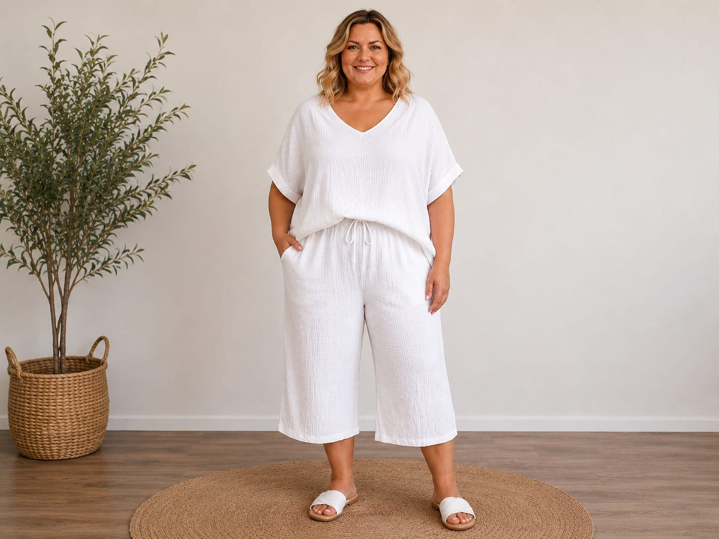 Muslin pants one size
