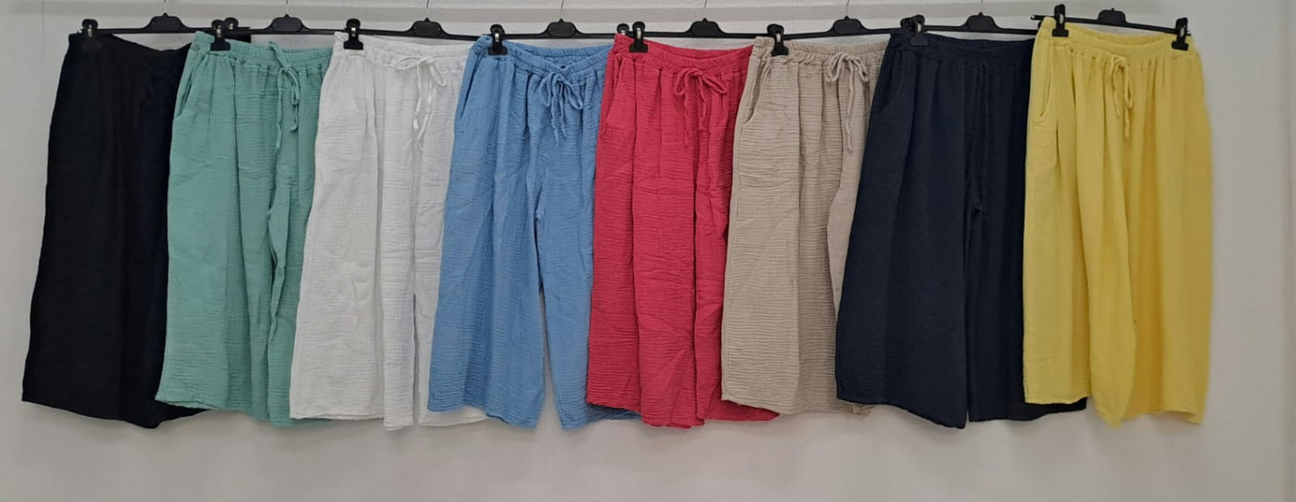 Muslin pants one size