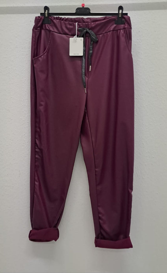 Imitation leather trousers sizes L,XL and 2XL